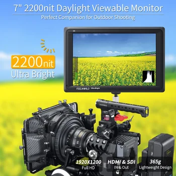 FEELWORLD FW279S 7 Tommer IPS 2200nits 3G-SDI, HDMI 4K Kamera Felt Overvåge 1920X1200 DSLR-Skærm for Optagelse af Video Film 35790