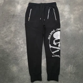 Ny Nyhed luksus High 19ss Mastermind Kraniet Monster stribe Komfortable Classic-Paisley 4 hvid Casual Bukser, Sweatpants #m9