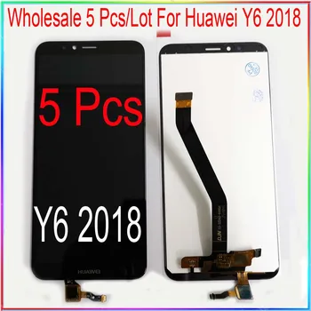 Engros 5 Pc ' er/Masse til Huawei Y6 2018 LCD-skærm Y6 Prime 2018 ATU L11 L21 L22 LX1 LX3 L31 L42 med touch-samling