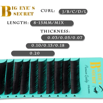 BES 12rows/bakke l curl russiske volumen eyelash extensions forsyninger vipper udvidelse naturlige lange individuelle vipper extensions 35873