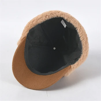 FIRE Bombefly Hat Kvinder, Vinter Hatte Sildeben Øreklapper Varm Opbevaring af Ladies Casual Vintage Kamel Patchwork russiske Hat
