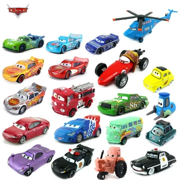 Disney Pixar Racing 3 40 stil forsølvet guld McQueen og Raymond 1:55 die-cast bil metal legering dreng børns legetøj gave