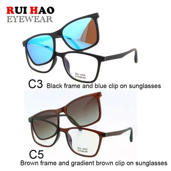 Optiske Briller Ramme-og Clip-on Solbriller, Polariserede Retro Briller Frame Design Rui Hao Briller Brand 36411