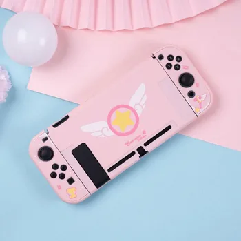 Pink Mat Glat Boliger Hårdt Front bagcoveret Crystal cover Til Nintendo Skifte NS Konsol Glæde-Con Controller Beskyttende Sag
