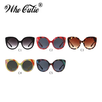 DER CUTIE 2018 Glitter Runde Cat Eye Solbriller Brand Designer Kvinder Vintage Snap Stilfulde Dame Cateye solbriller Nuancer OM742 36866