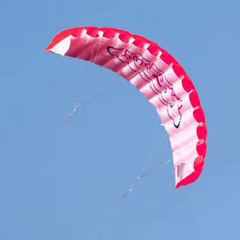 1,4 m Holdbar Dobbelt Linje Parafoil Bløde Kites Flyver Sport Stranden Stunt Kite med Håndtag Ripstop Nylon Udendørs Kitesurf