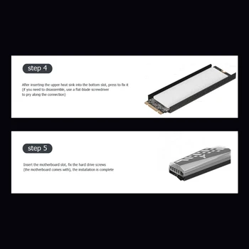 ARGB M. 2 2280 SSD-Aluminium Heatsink RGB-Hukommelse Heatsink 5V 3Pin Radiator 36940