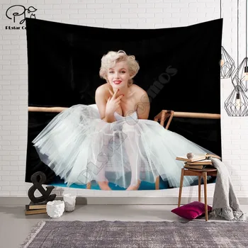 PLstar Kosmos-Tapetet Sexede Marilyn Monroe 3D-Print Tapestrying Rektangulære Hjem Indretning Væggen Hænger style-5