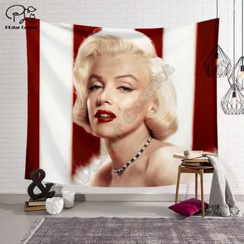 PLstar Kosmos-Tapetet Sexede Marilyn Monroe 3D-Print Tapestrying Rektangulære Hjem Indretning Væggen Hænger style-5
