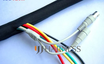 Kan udvides Flettet Kabel-Ærme PET selvlukkende Præisolerede Fleksible Rør, Slange Wire Wrap Beskytte
