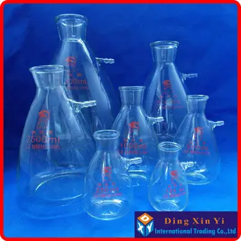 125/250/500/1000/2500/5000ml Glas Vakuum Slibning Munden Filtrering sugekolbe, Laboratorium Filter Flaske