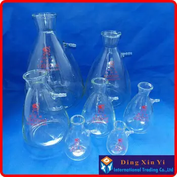 125/250/500/1000/2500/5000ml Glas Vakuum Slibning Munden Filtrering sugekolbe, Laboratorium Filter Flaske