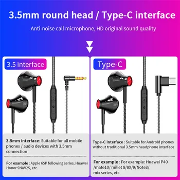Stereo Lyd Hovedtelefoner In-ear Hovedtelefoner med Kabel Med Mikrofon støjreducerende Øretelefoner Gaming Headset Volumen Kontrol For Xiaomi 37212