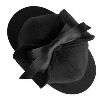 Sherlock Holmes Hat Unisex Vinter Uld Baretter For Mænd Deerstalker Store hoved omkreds Britiske Mænd, Detektiv-Hat BLM77