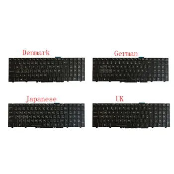 NY bærbar tastatur til Clevo P750ZM P750ZM-G P751ZM P750DM P750DM-G P770DM P770DM-G dansk/tysk/Japan/spansk/UK med baggrundsbelyst 37293