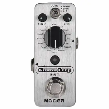MOOER Groove Loop Drum Machine & Looper Pedal 3 Modes Max. 20min optagetid Tap Tempo True Bypass Full Metal Shell