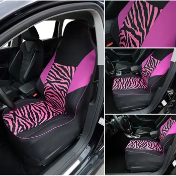 AUTOYOUTH Fløjl Stof Pink Zebra sædebetræk Universal-Passer til de Fleste Bil, SUV Bil Styling Interiør Tilbehør Sæde Cover
