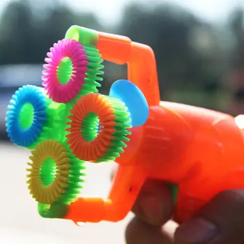 Bærbare Elektriske sæbeboble Pistol power Automatisk Boble Vand blæser maskinen kids ferie vand pistol toy