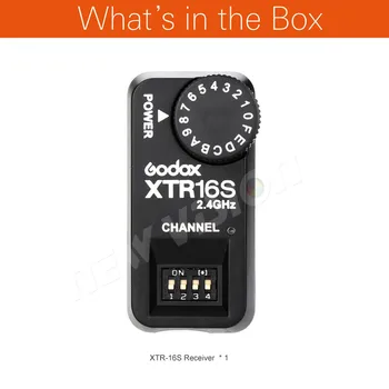 Godox 16 Kanaler XTR-16 Fjernbetjening 2.4 G Wireless Power-kontrol Flash Trigger Modtager til V860 V850