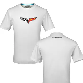 Kreativt design Chevrolet corvette logo t-shirt ensfarvet bomuld T-Shirt Mænd er Nye Ankomst Stil Korte Ærmer Mænd t-shirt