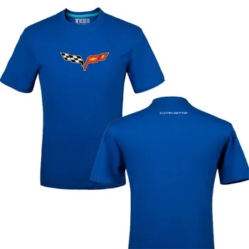 Kreativt design Chevrolet corvette logo t-shirt ensfarvet bomuld T-Shirt Mænd er Nye Ankomst Stil Korte Ærmer Mænd t-shirt