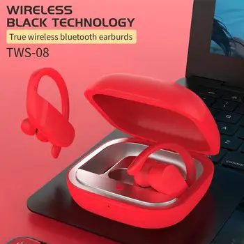 Trådløse Bluetooth Hovedtelefoner TWS Headset Stereo Lyd Med Bærbare Opladning Max Mobiltelefon Hovedtelefoner Med Mikrofon Ørepropper TWS-08 37921