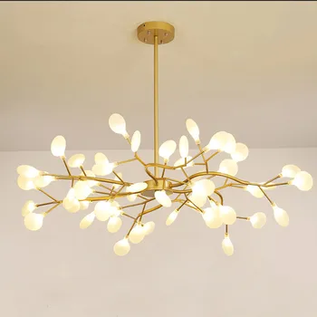 Nordisk stil firefly lysekrone moderne gren phoenix hale form lampe moderne opholdsstue, spisestue, soveværelse hængende lampe 37950