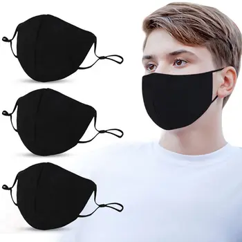 10stk Voksen Sorte Mund Maske Justerbar støvtæt PM2.5 Mask Bomuld Munden Maske Vaskbar Genanvendelige Udendørs Ansigtsmasker
