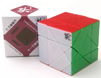 Dayan Ekstrem Tangram 11 Tangram Stickerless // Transparent-blå Begrænset Version Cube Cubo Magico 3817
