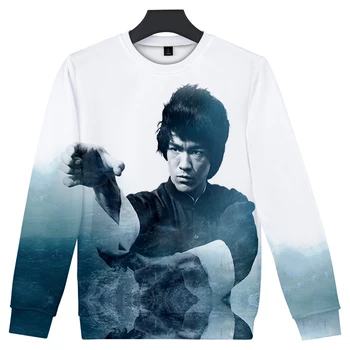 Være Vand, Mine Venner Sweatshirt 3D-O-Hals Unisex Top Shirt Kvinder/Mænd med Lange Ærmer Sweatshirts Kina Kung Fu Harajuku Tøj
