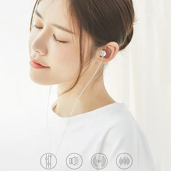 Sovende Øretelefon Blød Silikone In-Ear Headset Letvægts Hovedtelefoner 3,5 mm Støj Annullering Øretelefon med Mikrofon Universial 38502