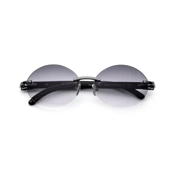 Naturlige Horn Kvinder Solbriller UV400 Uindfattede Briller Til Kvinder Vintage Solbriller Med Boksen,og Sagen Størrelse:57-18-145mm