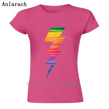 Sjove T-Shirt Til Rainbow Lyn Torden Storm Stolthed Tøj-T-Shirt I Bomuld Cool Kvinder T-Shirt