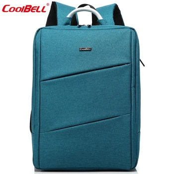 Cool Bell Mænd Kvinder Laptop Backpack 15.6 tommer Bærbare Computer Taske Vandtæt Business Travel Backpack Afslappet Sport Taske