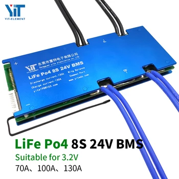 8S 24V Lithium batteri 3.2 V power protection board temperatur beskyttelse udligning funktion overstrømsbeskyttelse BMS PCB