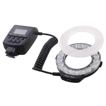 JINTU RF-600D Makro LED-Ring Flash Lys For Nikon D3300 D3400 D5500 D5600 D7500 D800 D700 D600 D610 D500 D300 W/49 mm-77mm ring 38657