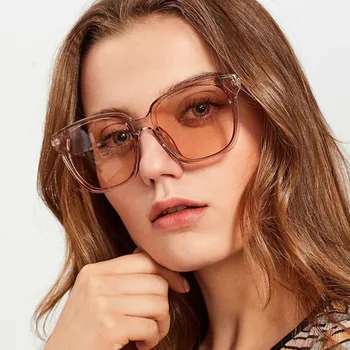 Square Solbriller Kvinder Klassiske Kvindelige solbriller Brun farve 2019 Dame Briller Gafas De Sol 38870