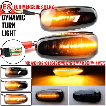 2 x Mercedes-BENZ E-Klasse W210 C-Klasse W202 W208 Led Dynamic sidemarkeringslygter blinklys Lys Sekventiel Blinklys Lys