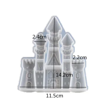 3D-Slottet Chokolade Silikone Forme DIY Bage Kager Værktøjer Crystal Epoxy Harpiks Kage Forme Chokolade Fondant Kage Silikone Formen 39536