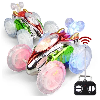 Fjernbetjening Bil 360 Roterende Elektriske Mini RC Radio Stunt Drift Racing Bil med LED Lys Dancing Model Gave Legetøj for børn