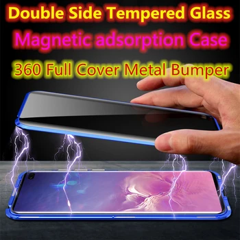 Metal Magnetisk Adsorption Tilfældet For OPPO Zloiforex 6i 5 6 Pro 6S XT X2 X50 C3 Pro Shell Dobbelt Side Glas Coque Reno 2 3 4 Q 2Z Sag