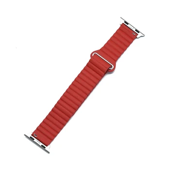 Magnetisk Læder Loop Strop Til Apple Ur Band 44mm 40mm 42mm 38mm Erstatning For iWatch Serie 6 SE 5 4 3 2 1 Watchbands