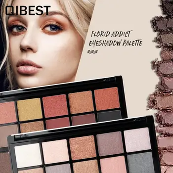 10 Jorden Farven Nude Makeup Øjenskygge Palet Røget Glitter Mat Make Up Børste Sæt Værktøj Eyeshadow Maquillage Kosmetik 40495