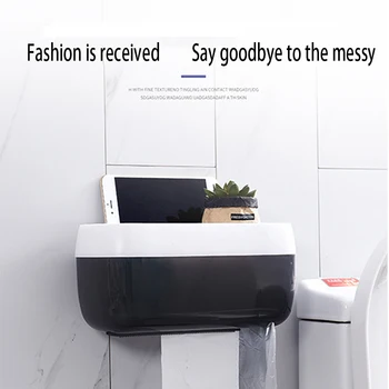 Gratis stansning Tissue Box Multi-funktion Vandtæt Badeværelse Produkter Bærbare toiletpapir Indehavere Dobbelt Lag Dispenser