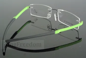 Helt Nye TR90 Uindfattede brillestel nærsynethed Rx i stand Mænd Kvinder Unisex let Briller Briller 40979