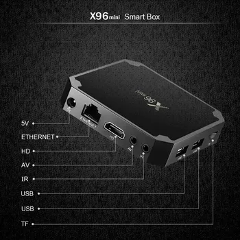 X96mini Android 9.0 medieafspiller, Set-Top Boks 1+8G/1+16G Smart Set-Top-TV-Boksen Quad Core 4K 3D WIFI 100M Medier-TV-Boksen тв приставка