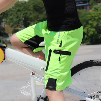 WOSAWE Mænds Cykling Polstret Shorts Med Ikke-Fjern Cykling Undertøj Bike Downhill MTB Shorts i Loose Fit Sport Bicycle Kort 41322