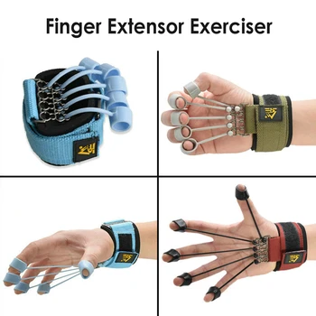 Finger Extensor Exerciser Høj Kvalitet Hånd Terapi Finger Griber Styrke Træner Med Modstand Band Til Mænd, Kvinder Hånd Yoga
