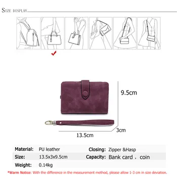 Brand Designer Kvinder Kort Tegnebog Solid Farve Dame-Kort-Pakke Vintage Casual Kvindelige Clutch Taske Damer, Små Punge Sac