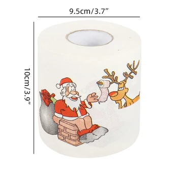 Hjem Af Santa Claus Badekar Jul Toilet Rulle Papir Jul Forsyninger Xmas Udsmykning Væv Jul Print i Høj kvalitet Navidad
